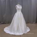 Simple Ruffle Gridal Gowns A-Line Stain Wedding Dress